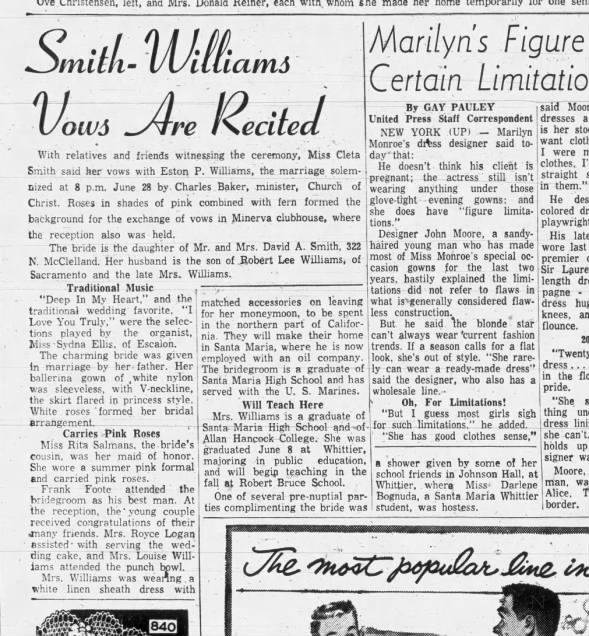Clipping from Santa Maria Times